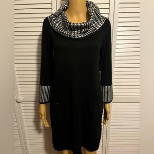 Pretty Jessica H. Size S black cowl neck sweater dress NWT